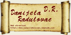 Danijela Radulovac vizit kartica